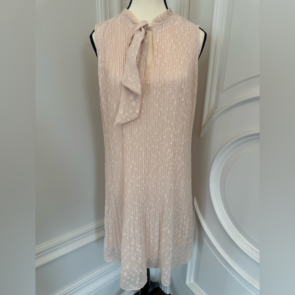 Nanette Lepore Pink Sleeveless Bow Tie Dress (Size 4)